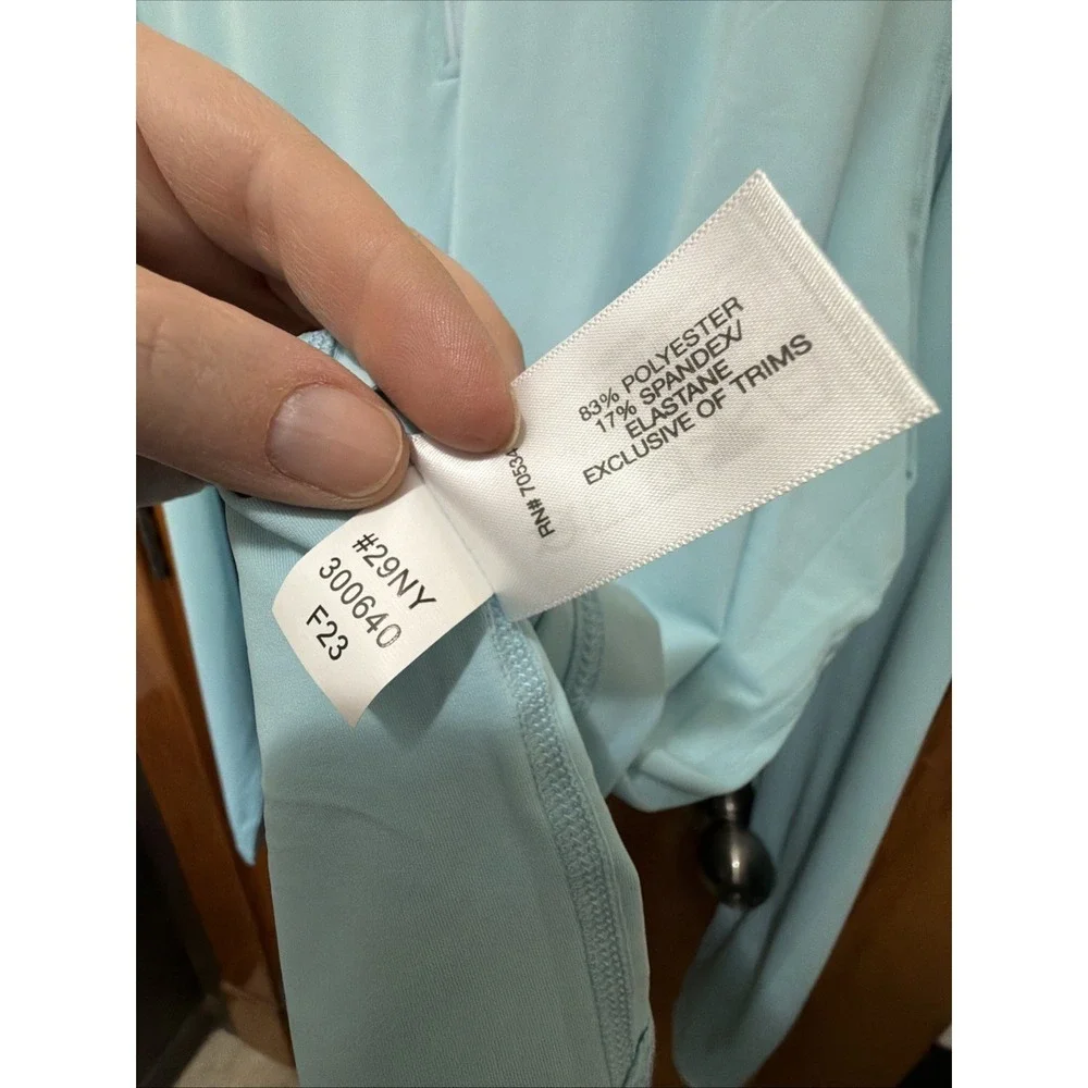 ORVIS Men's XXL light Blue 1/4 Zip Pullover Lightweight Long Sleeve Performance